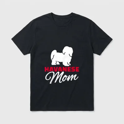 Havaneser Mama T-Shirt – Klassisches T-Shirt in Schwarz