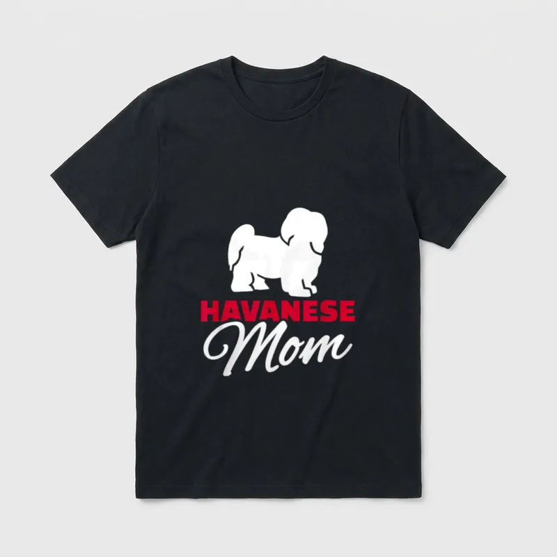 Havaneser Mama T-Shirt – Klassisches T-Shirt in Schwarz