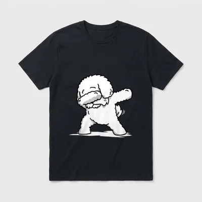 Funny Sanftes Bichon Frisé T-Shirt – Klassisches T-Shirt in Schwarz