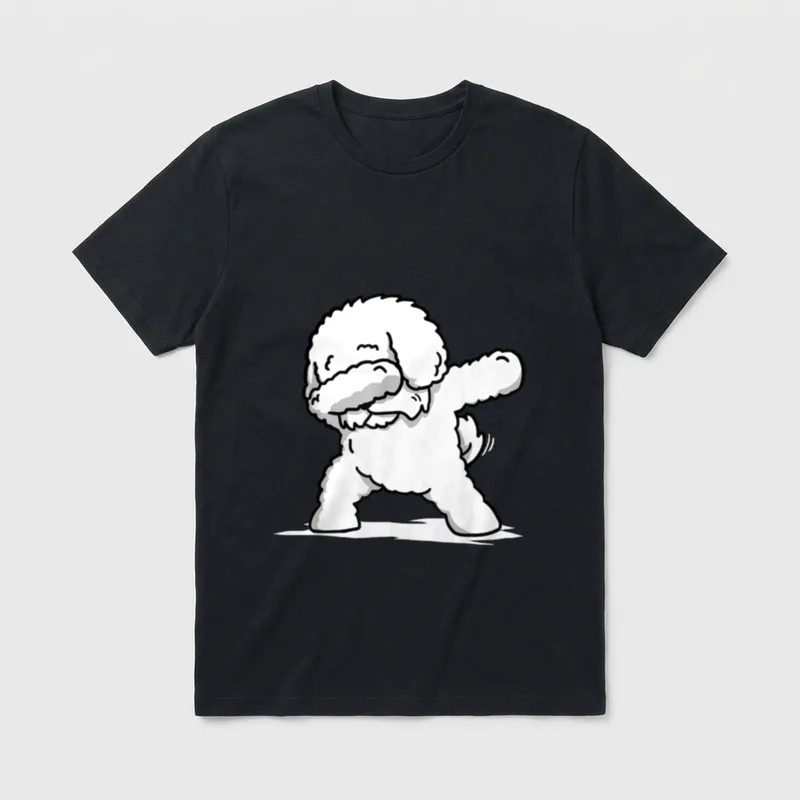 Funny Sanftes Bichon Frisé T-Shirt – Klassisches T-Shirt in Schwarz