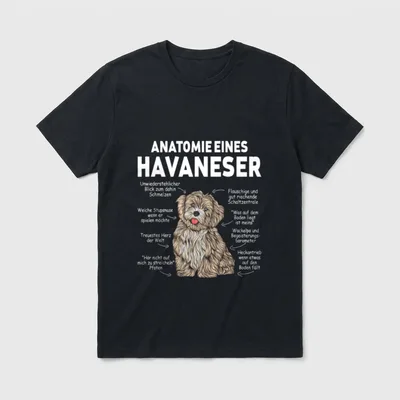 Anatomie eines Havanesers T-Shirt – Klassisches T-Shirt in Schwarz