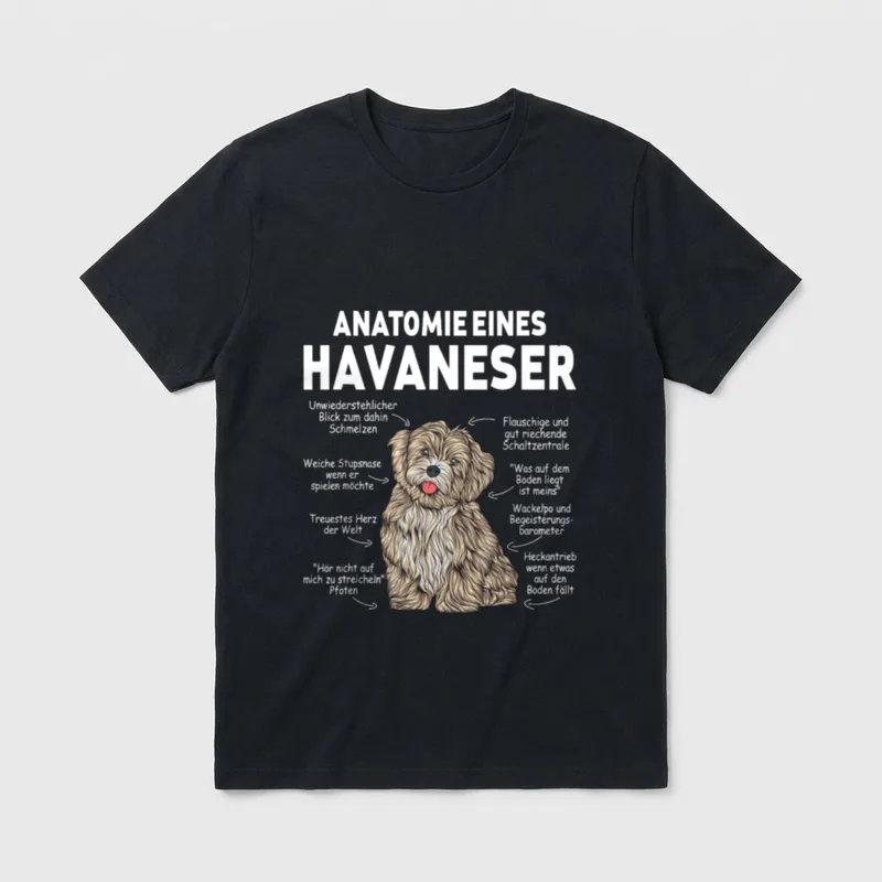 Anatomie eines Havanesers T-Shirt – Klassisches T-Shirt in Schwarz