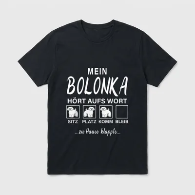 Bolonka Zwetna Mein Hund T-Shirt – Klassisches T-Shirt in Schwarz