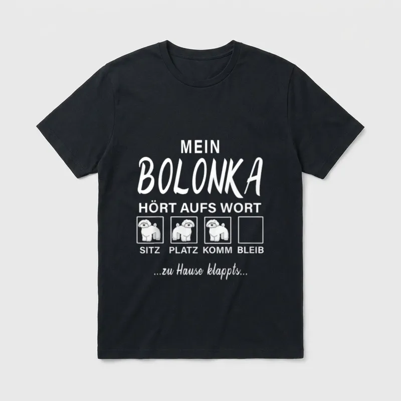 Bolonka Zwetna Mein Hund T-Shirt – Klassisches T-Shirt in Schwarz