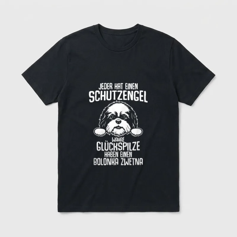 Schutzengel Bolonka Zwetna Hund T-Shirt – Klassisches T-Shirt in Schwarz