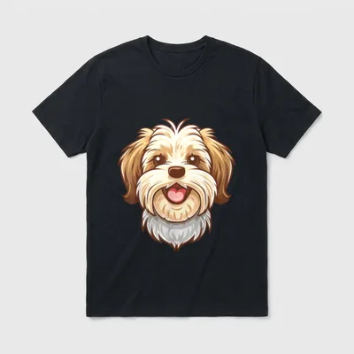 Havaneser Havanese Cartoon Artwork T-Shirt – Klassisches T-Shirt in Schwarz