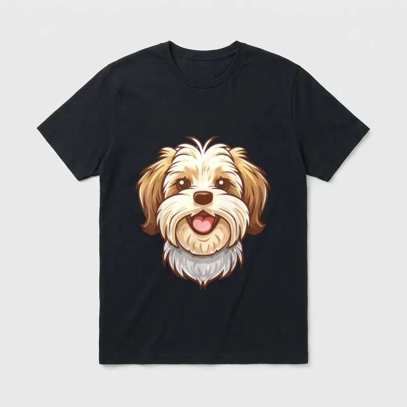 Havaneser Havanese Cartoon Artwork T-Shirt – Klassisches T-Shirt in Schwarz