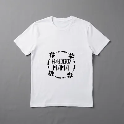 Malteser Malteser Mama Hunde T-Shirt – Klassisches T-Shirt in Schwarz