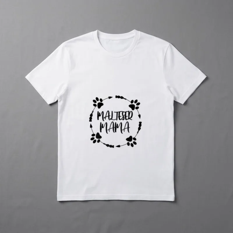 Malteser Malteser Mama Hunde T-Shirt – Klassisches T-Shirt in Schwarz