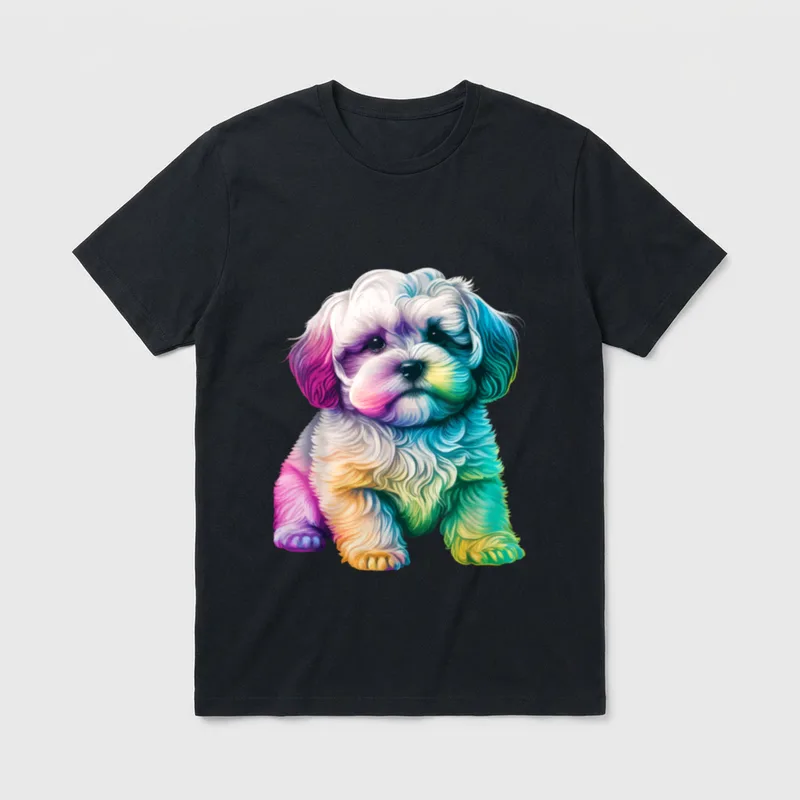 Havanesischer Hund Bichon Habanero Colorful T-Shirt – Klassisches T-Shirt in Schwarz