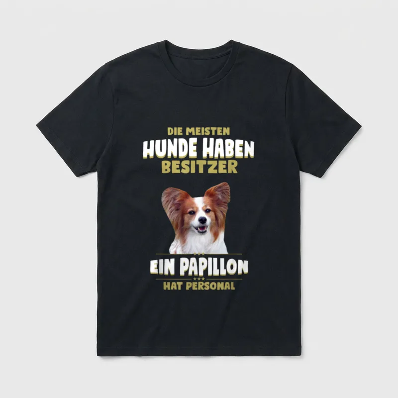 Papillon Papillon Hund Havaneser, Malteser & Co. T-Shirt – Klassisches T-Shirt in Schwarz