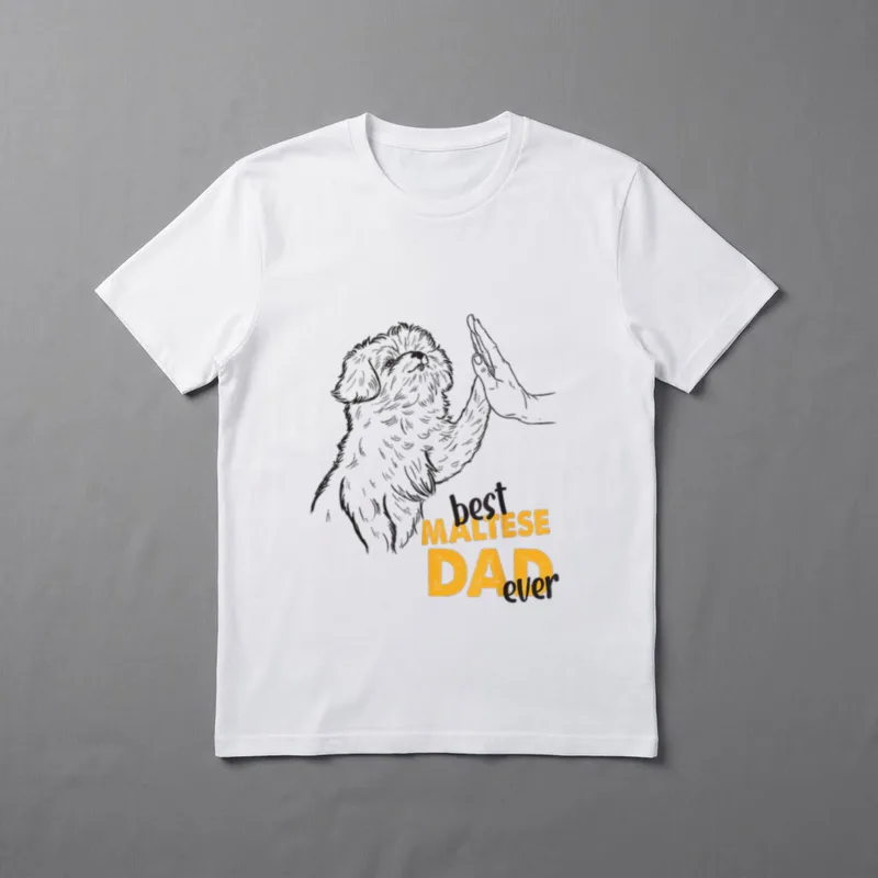 Malteser Dad Ever Malteser T-Shirt – Klassisches T-Shirt in Schwarz