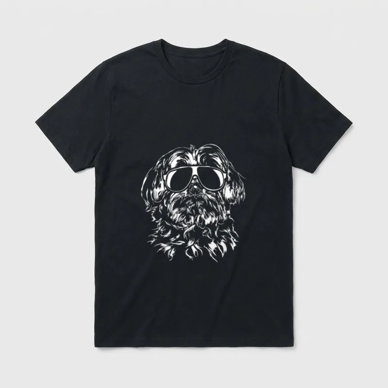 Lustiger Malteser cool Sonnenbrille T-Shirt – Klassisches T-Shirt in Schwarz