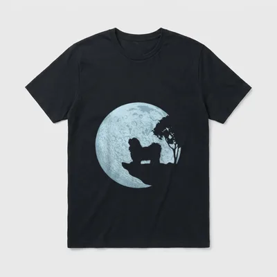 Havaneser Hund Vollmond Liebe T-Shirt – Klassisches T-Shirt in Schwarz