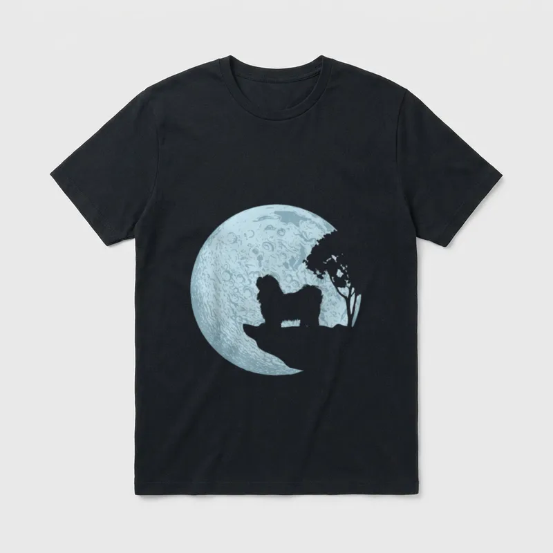 Havaneser Hund Vollmond Liebe T-Shirt – Klassisches T-Shirt in Schwarz