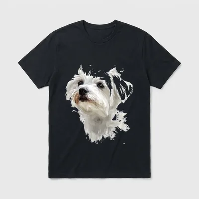 Malteser Hund Motiv Haustier T-Shirt – Klassisches T-Shirt in Schwarz