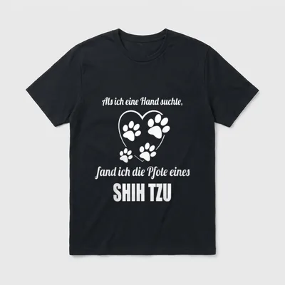 Hand & Pfote ich fand T-Shirt – Klassisches T-Shirt in Schwarz