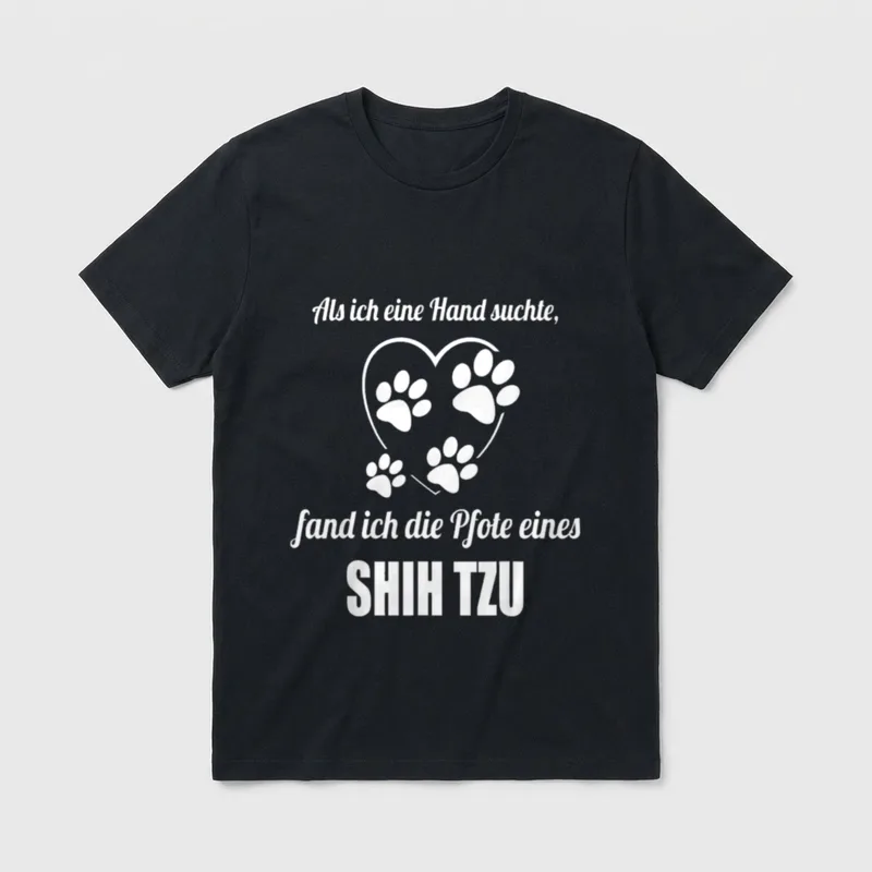Hand & Pfote ich fand T-Shirt – Klassisches T-Shirt in Schwarz