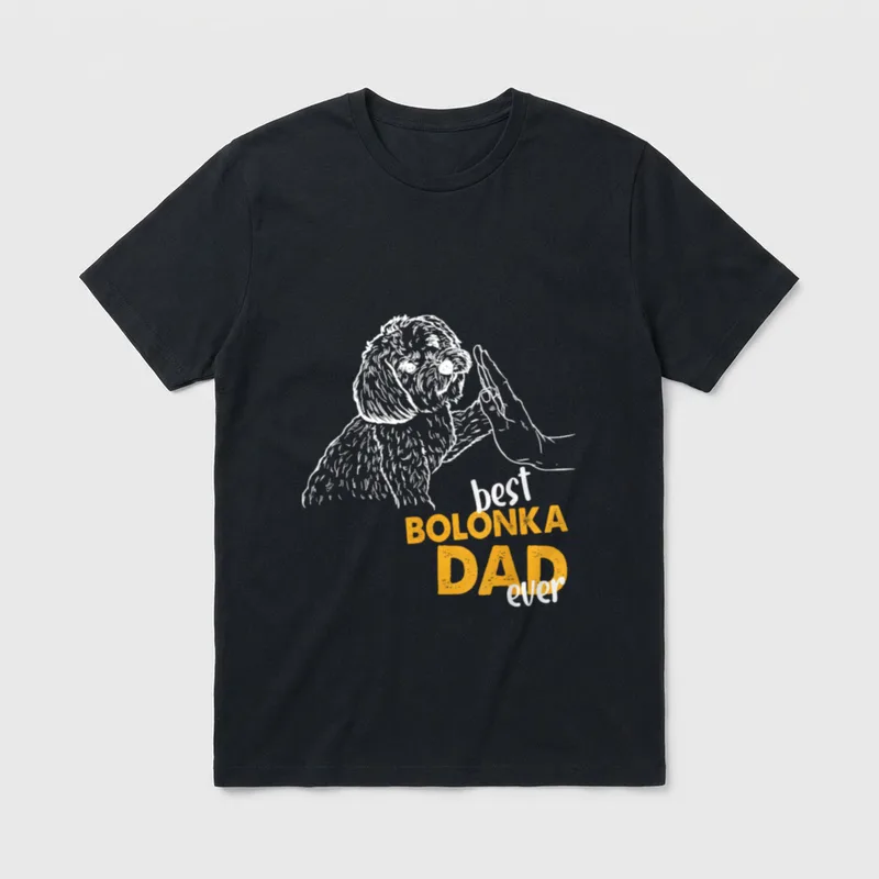 Bester Bolonka-Vater aller Zeiten T-Shirt 0117 – Klassisches T-Shirt in Schwarz
