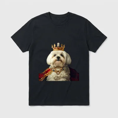 Malteser Hunde Malteser Hund T-Shirt 0121 – Klassisches T-Shirt in Schwarz