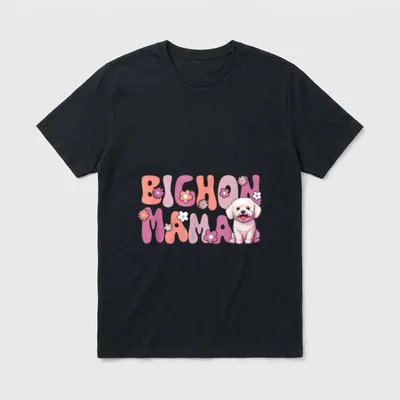 Bichon Frise Groovy World's T-Shirt – Klassisches T-Shirt in Schwarz