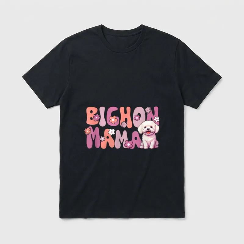 Bichon Frise Groovy World's T-Shirt – Klassisches T-Shirt in Schwarz
