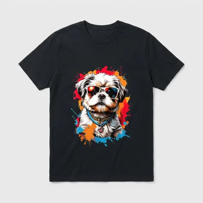 Niedlicher Shih Tzu Welpe T-Shirt – Klassisches T-Shirt in Schwarz