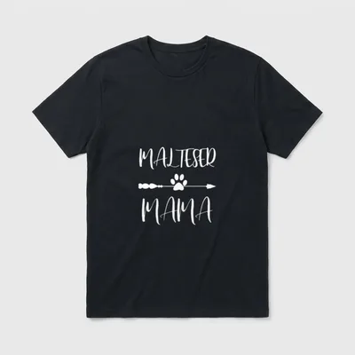 Malteser Malteser Mama Hunde T-Shirt 0128 – Klassisches T-Shirt in Schwarz