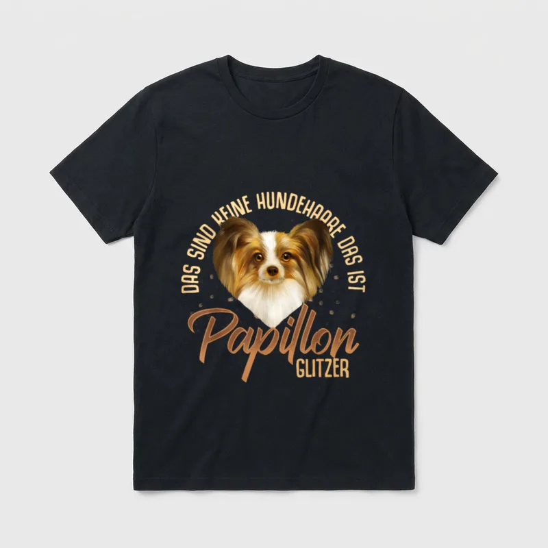 Papillon Hund Spruch Hunderasse T-Shirt – Klassisches T-Shirt in Schwarz