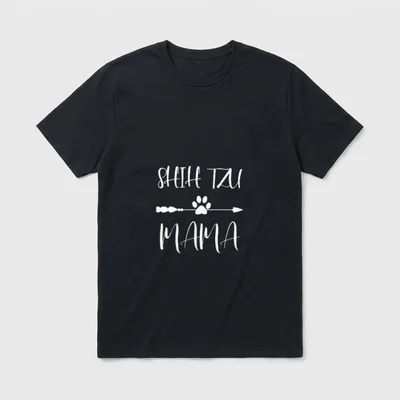 Shih Tzu Shih Tzu Mama T-Shirt – Klassisches T-Shirt in Schwarz