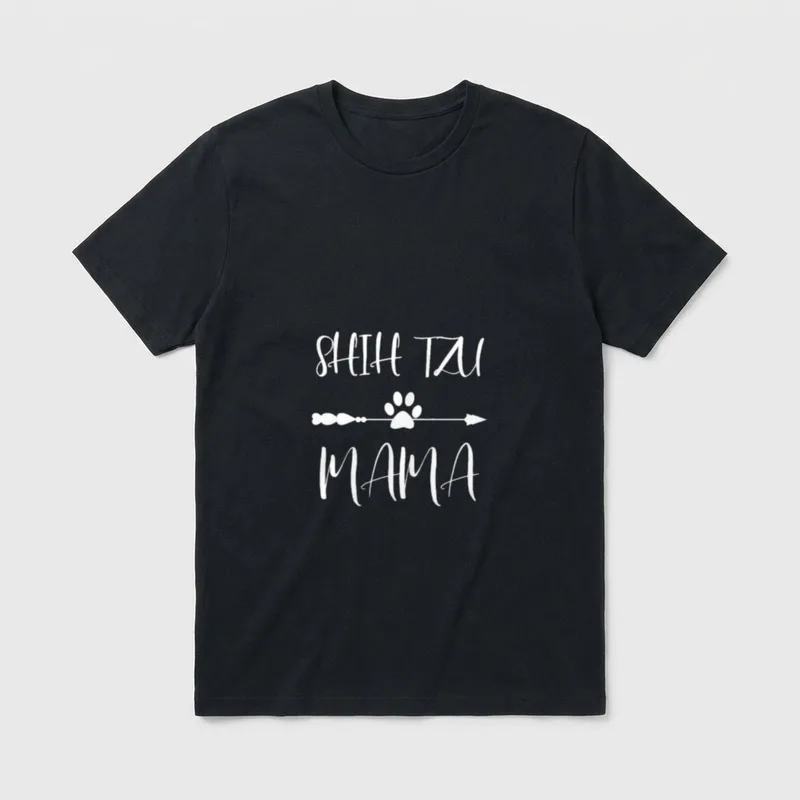 Shih Tzu Shih Tzu Mama T-Shirt – Klassisches T-Shirt in Schwarz