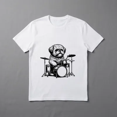 Bolonka Drummer Vibes T-Shirt – Klassisches T-Shirt in Schwarz