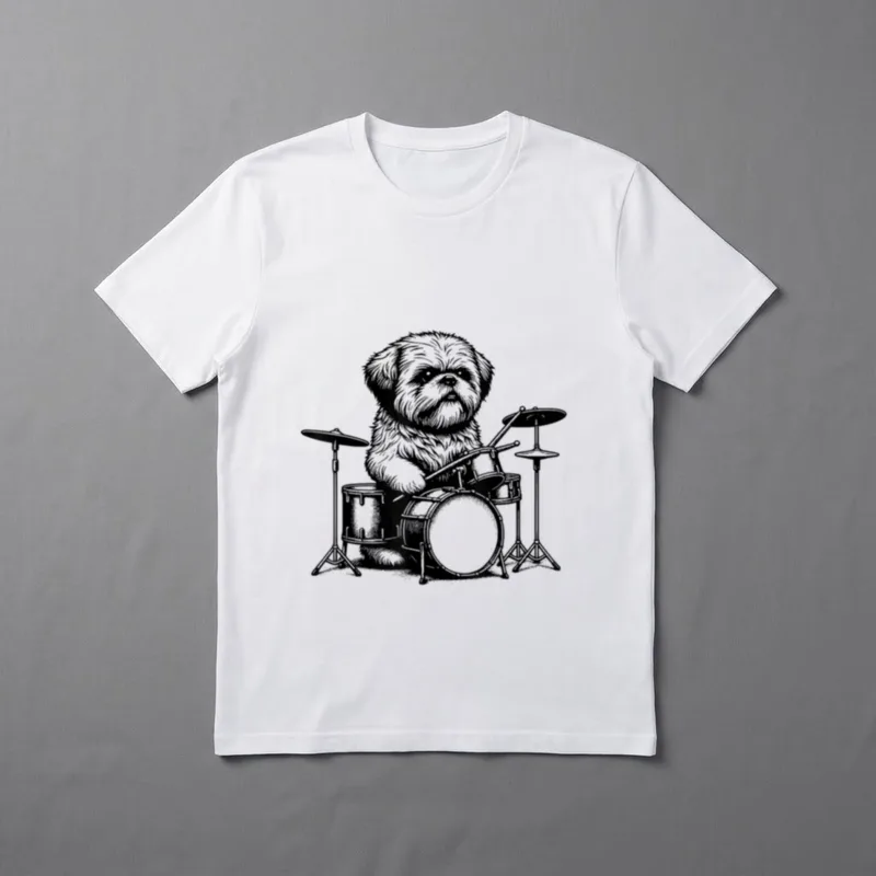 Bolonka Drummer Vibes T-Shirt – Klassisches T-Shirt in Schwarz