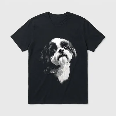 Shih Tzu Hund Motiv Havaneser, Malteser & Co. T-Shirt – Klassisches T-Shirt in Schwarz