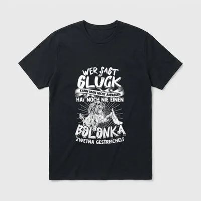 Bolonka Hunde Spruch Frauchen T-Shirt – Klassisches T-Shirt in Schwarz