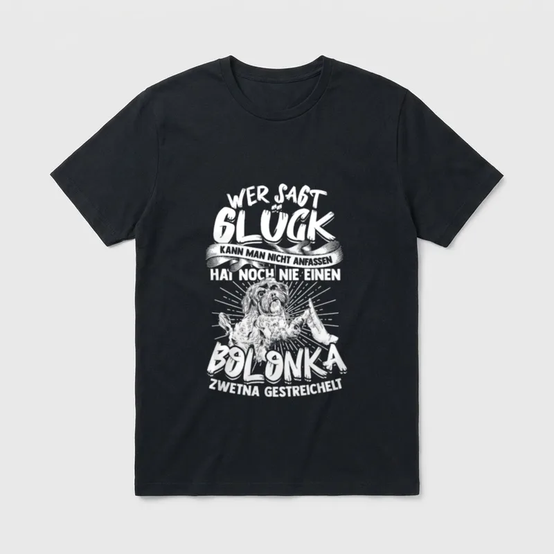 Bolonka Hunde Spruch Frauchen T-Shirt – Klassisches T-Shirt in Schwarz