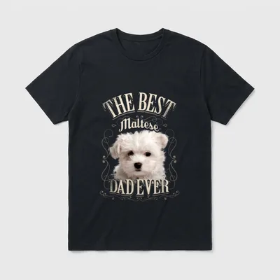 Beste Maltese Papa Aller T-Shirt – Klassisches T-Shirt in Schwarz