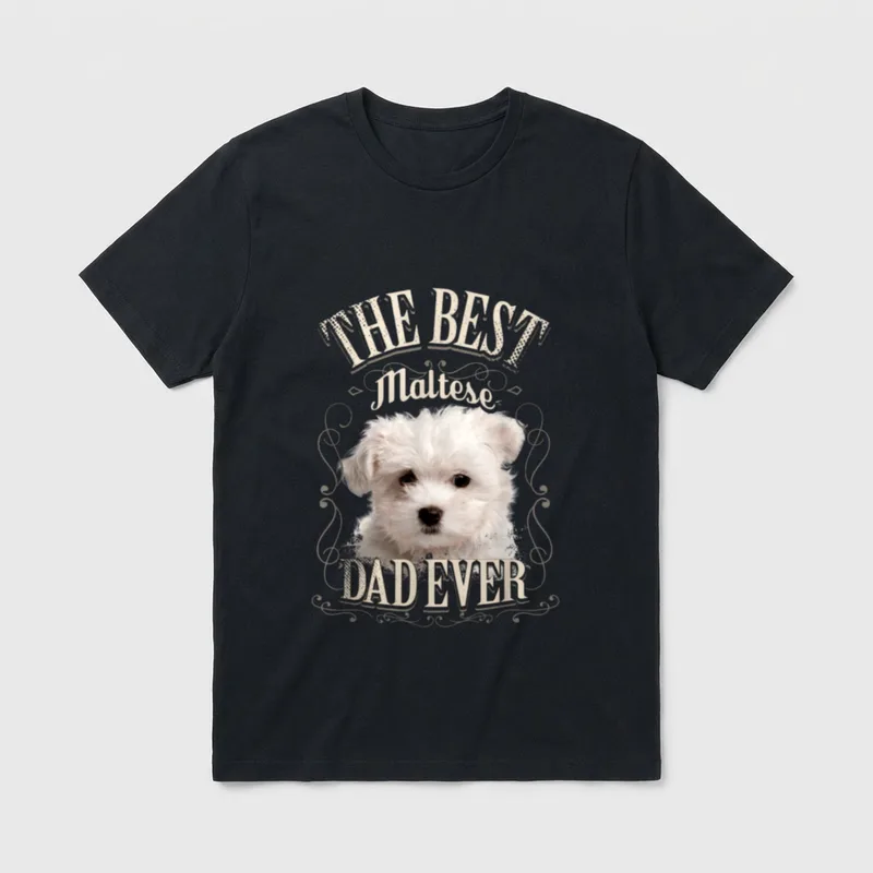 Beste Maltese Papa Aller T-Shirt – Klassisches T-Shirt in Schwarz