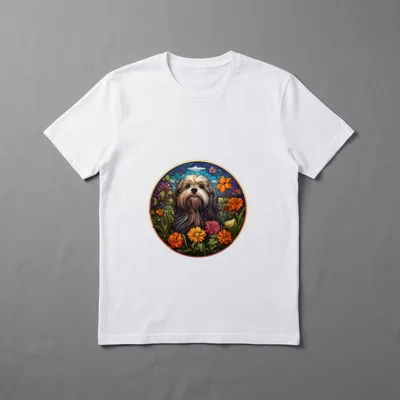 Lhasa Apso T-Shirt – Klassisches T-Shirt in Schwarz