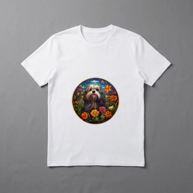 Lhasa Apso T-Shirt – Klassisches T-Shirt in Schwarz