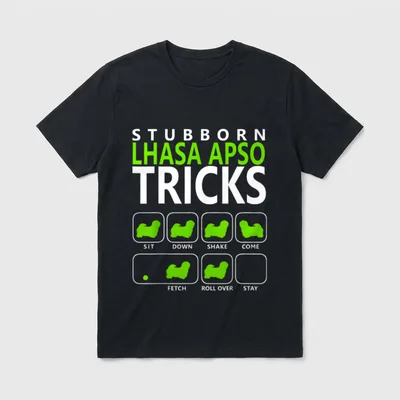 Lhasa Apso Stubborn Lhasa T-Shirt – Klassisches T-Shirt in Schwarz