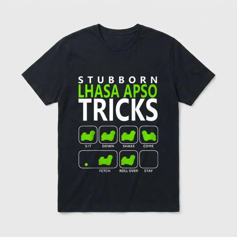 Lhasa Apso Stubborn Lhasa T-Shirt – Klassisches T-Shirt in Schwarz
