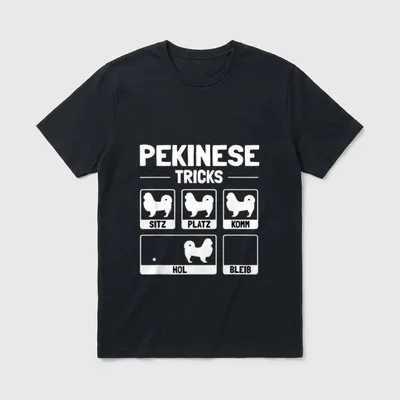 Lustiges Pekinese Hund Hundehalter T-Shirt – Klassisches T-Shirt in Schwarz