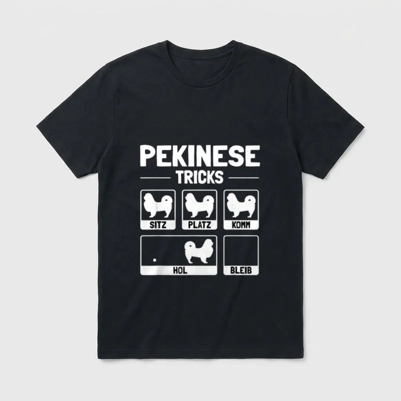 Lustiges Pekinese Hund Hundehalter T-Shirt – Klassisches T-Shirt in Schwarz