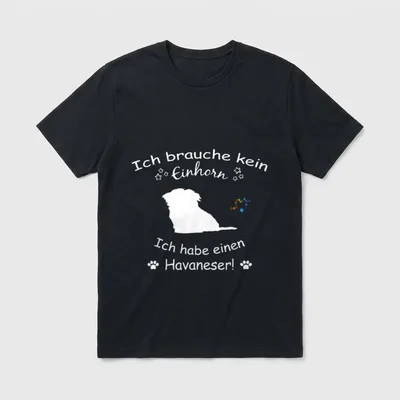 Havaneser Havaneser Hund T-Shirt 0166 – Klassisches T-Shirt in Schwarz