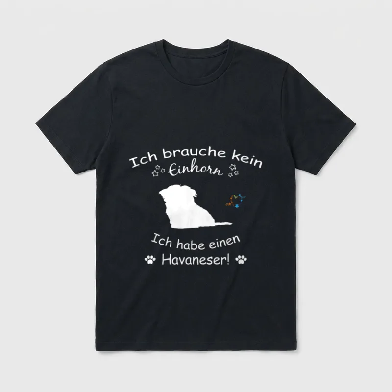 Havaneser Havaneser Hund T-Shirt 0166 – Klassisches T-Shirt in Schwarz