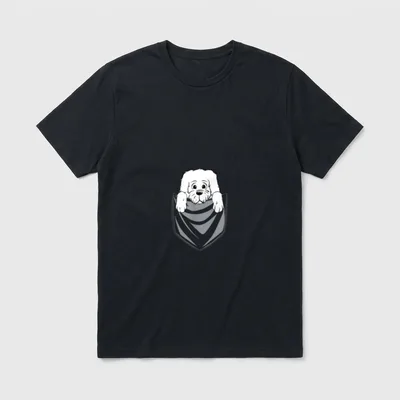 Taschendiagramm Malteser Hund T-Shirt – Klassisches T-Shirt in Schwarz