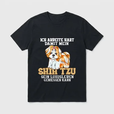 Shih Tzu Hund Shih Tzu Hunde Ich Arbeite T-Shirt – Klassisches T-Shirt in Schwarz