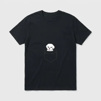 Malteser in der Tasche T-Shirt – Klassisches T-Shirt in Schwarz