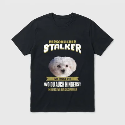 Malteser Malteser Hund T-Shirt 0177 – Klassisches T-Shirt in Schwarz